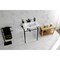 Kingston Brass 24Inch Console Sink with Brass Legs 4Inch, 3 Hole, WhiteMatte Black KVPB24187W4MB - alternate 4